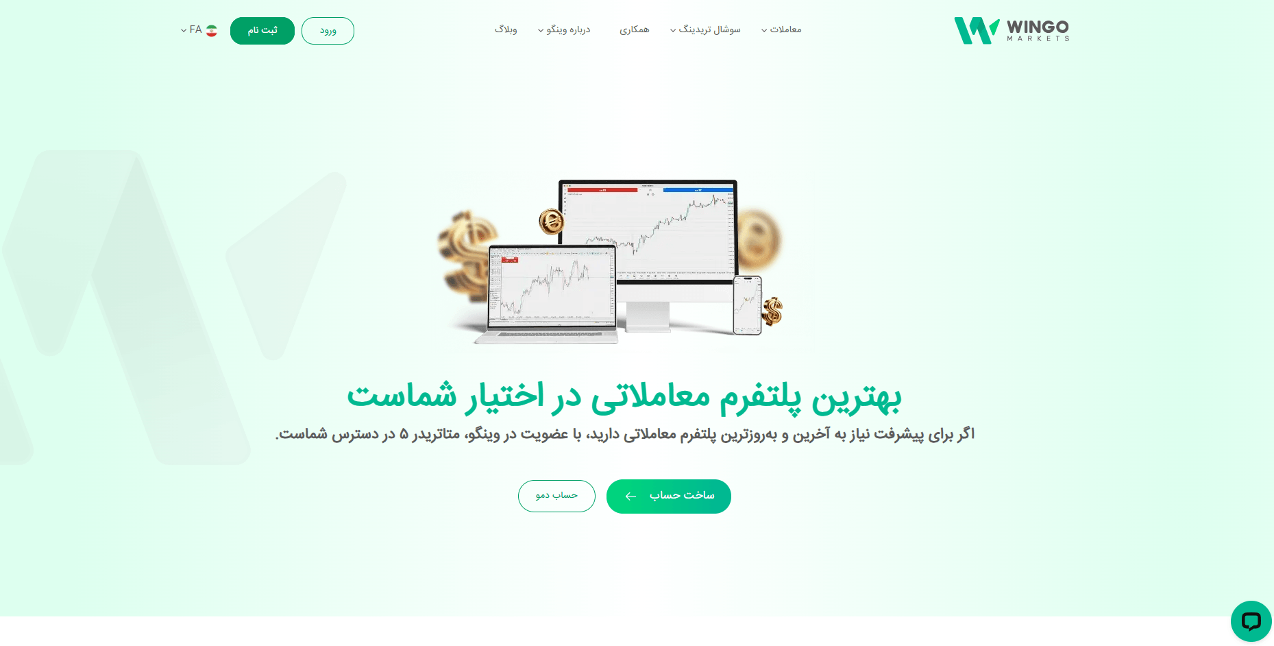 پلتفرم های معاملاتی بروکر وینگو مارکتس