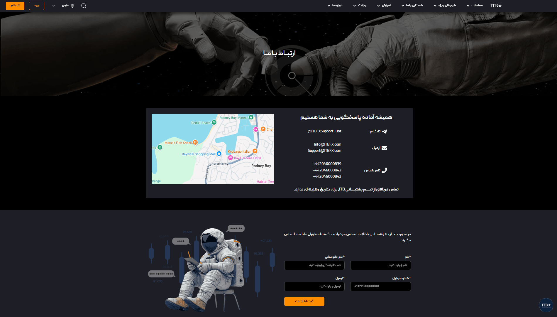 پشتیبانی بروکر آی تی بی