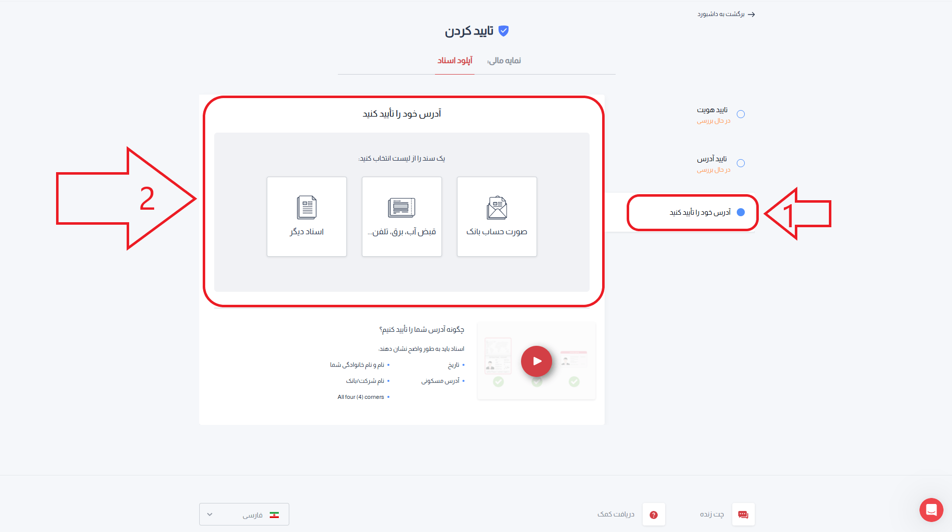 مرحله آخر احراز هویت در بروکر اچ وای سی ام