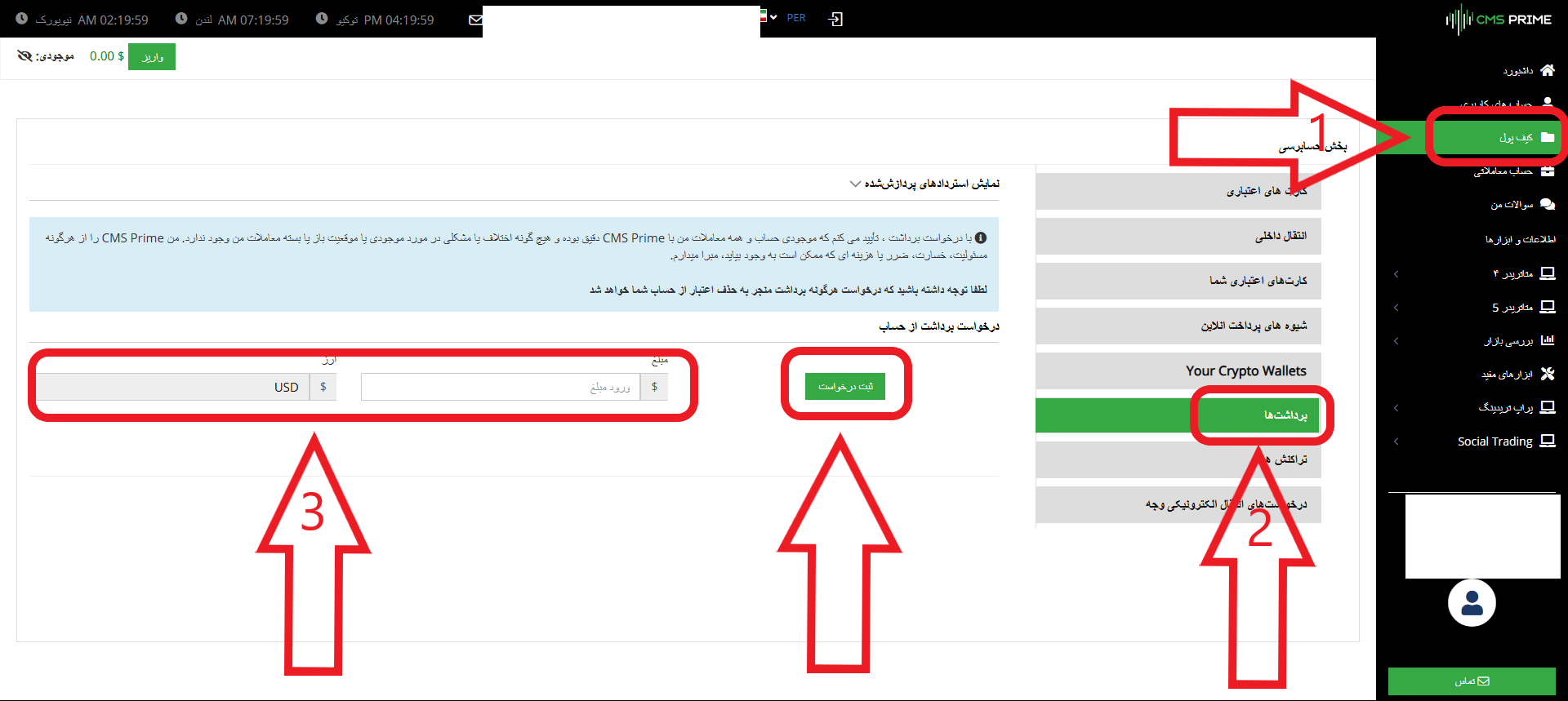 مسیر برداشت از بروکر CMS پرایم