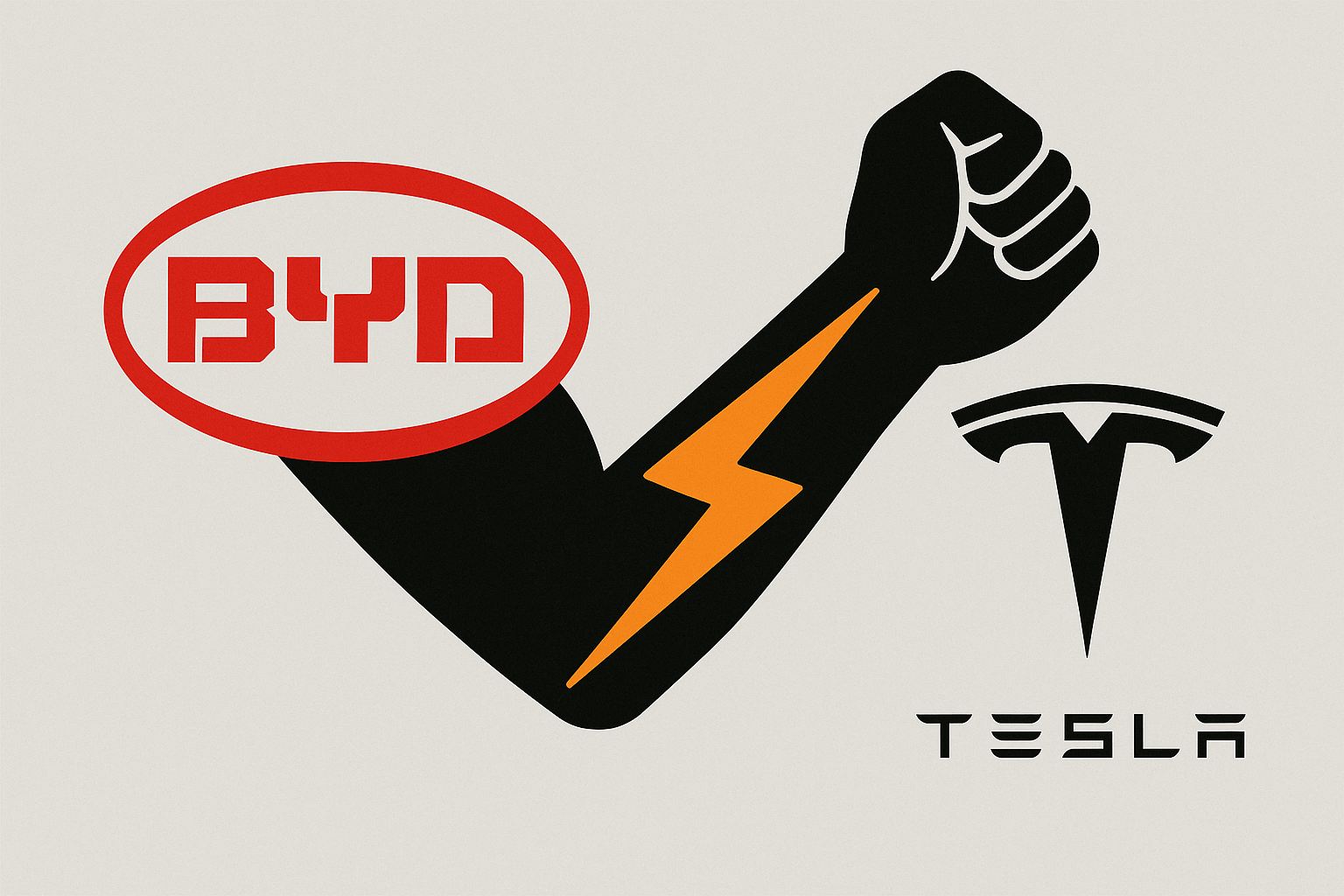BYD رشد می‌کند، سهام تسلا سقوط می‌کند